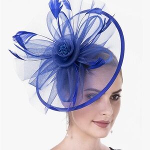 NEW Fascinator Royal Blue Hat